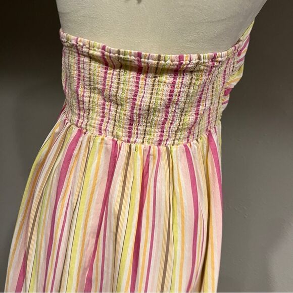 Old Navy halter striped v-neck midi dress size Large - Picture 4 of 12